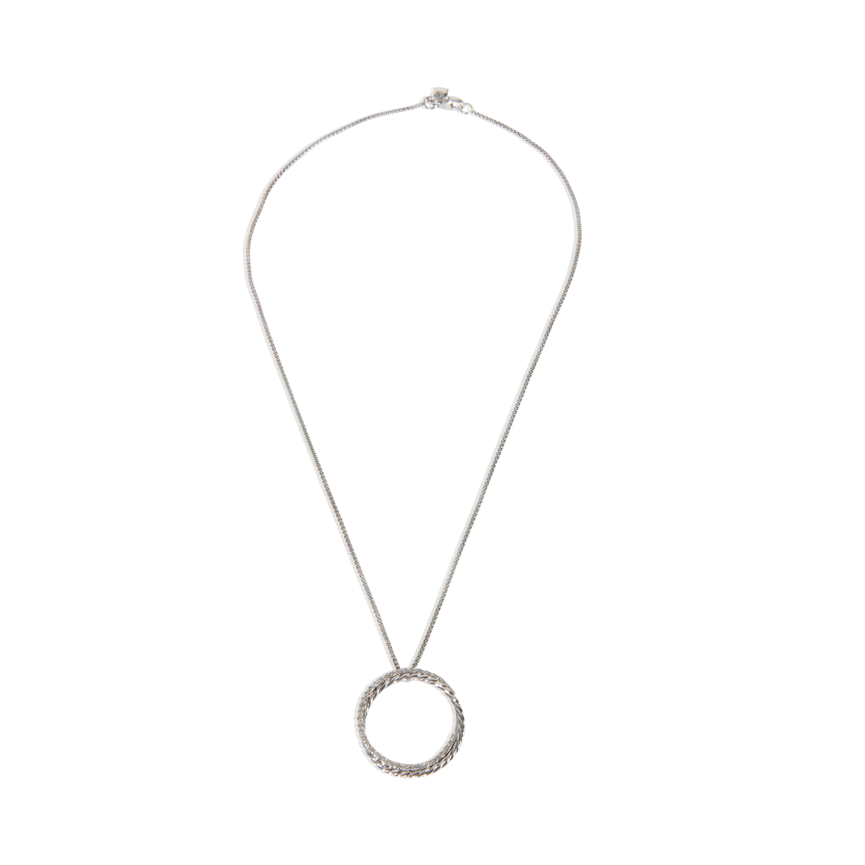 Sterling Silver Diamond Infinity Crossover Pendant - Image 3