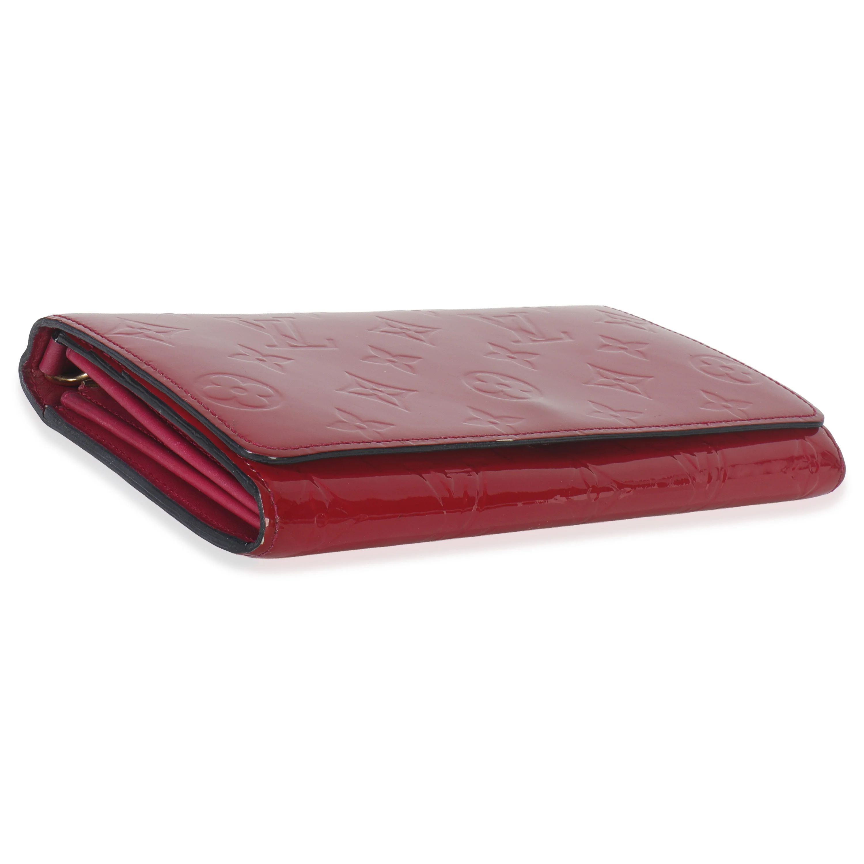 Rose Pop Monogram Vernis Sarah Chain Wallet - Image 6