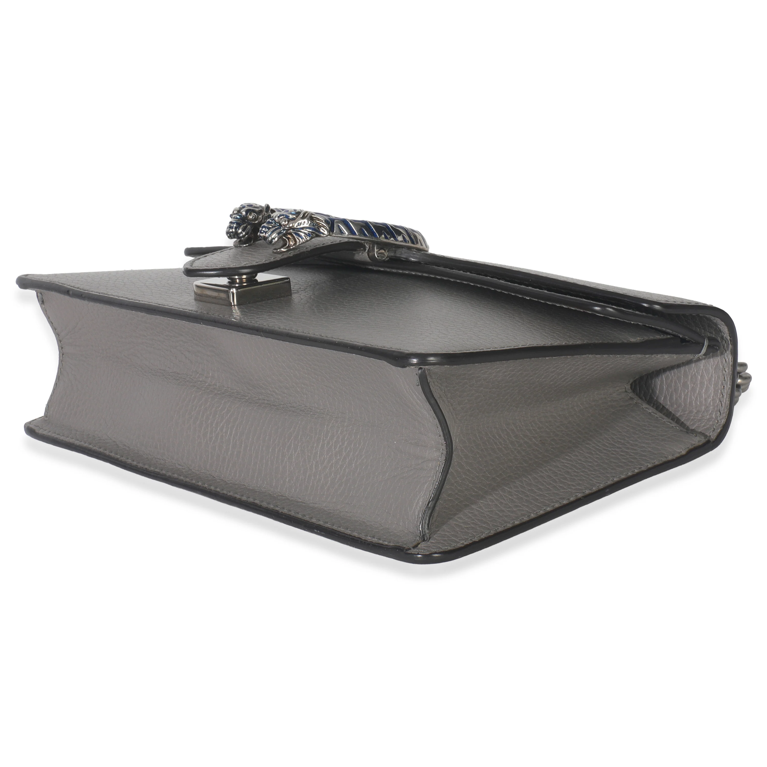 Dusty Grey Pebbled Calfskin Small Dionysus Shoulder Bag - Image 7