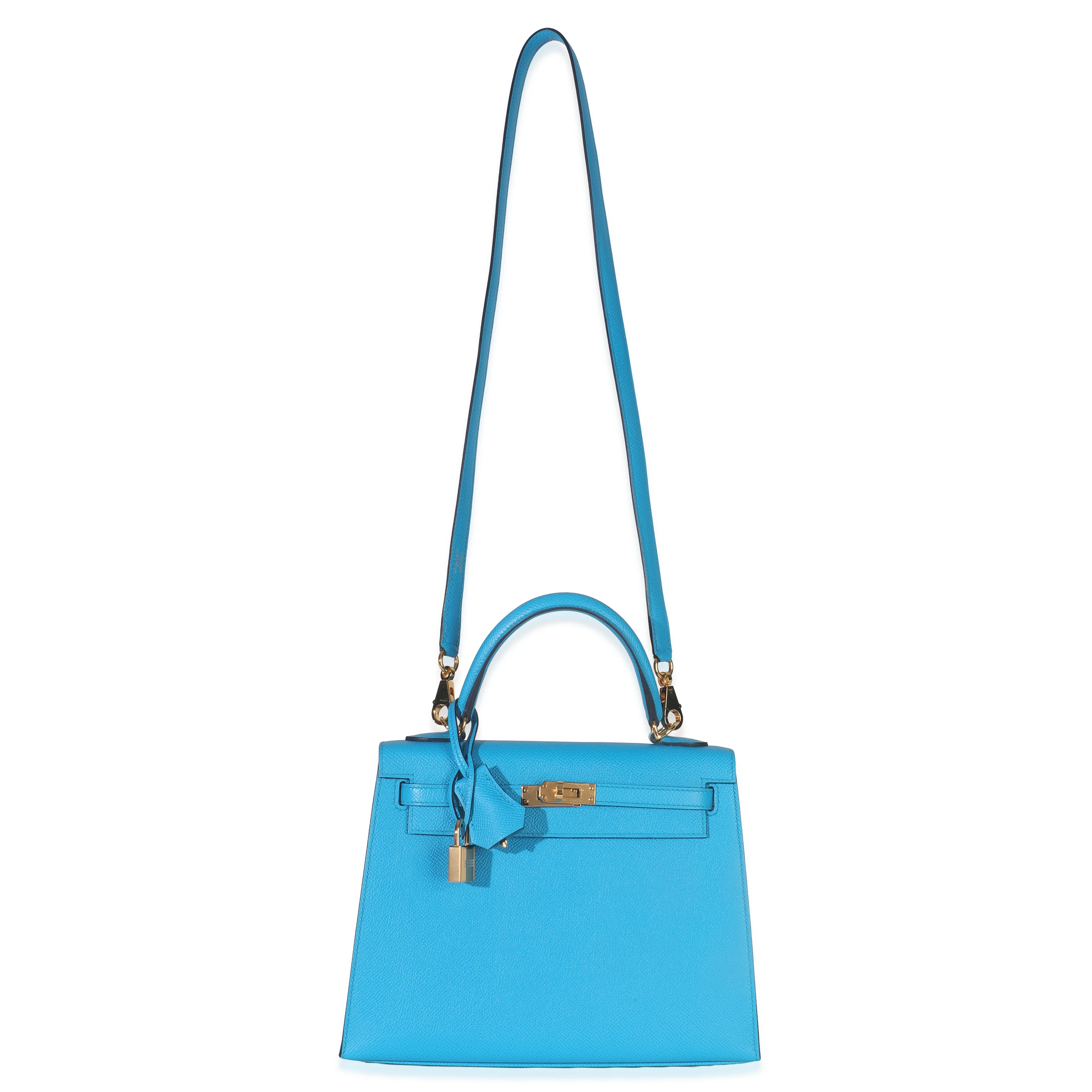 Blue Frida Epsom Sellier Kelly 25 GHW - Image 8