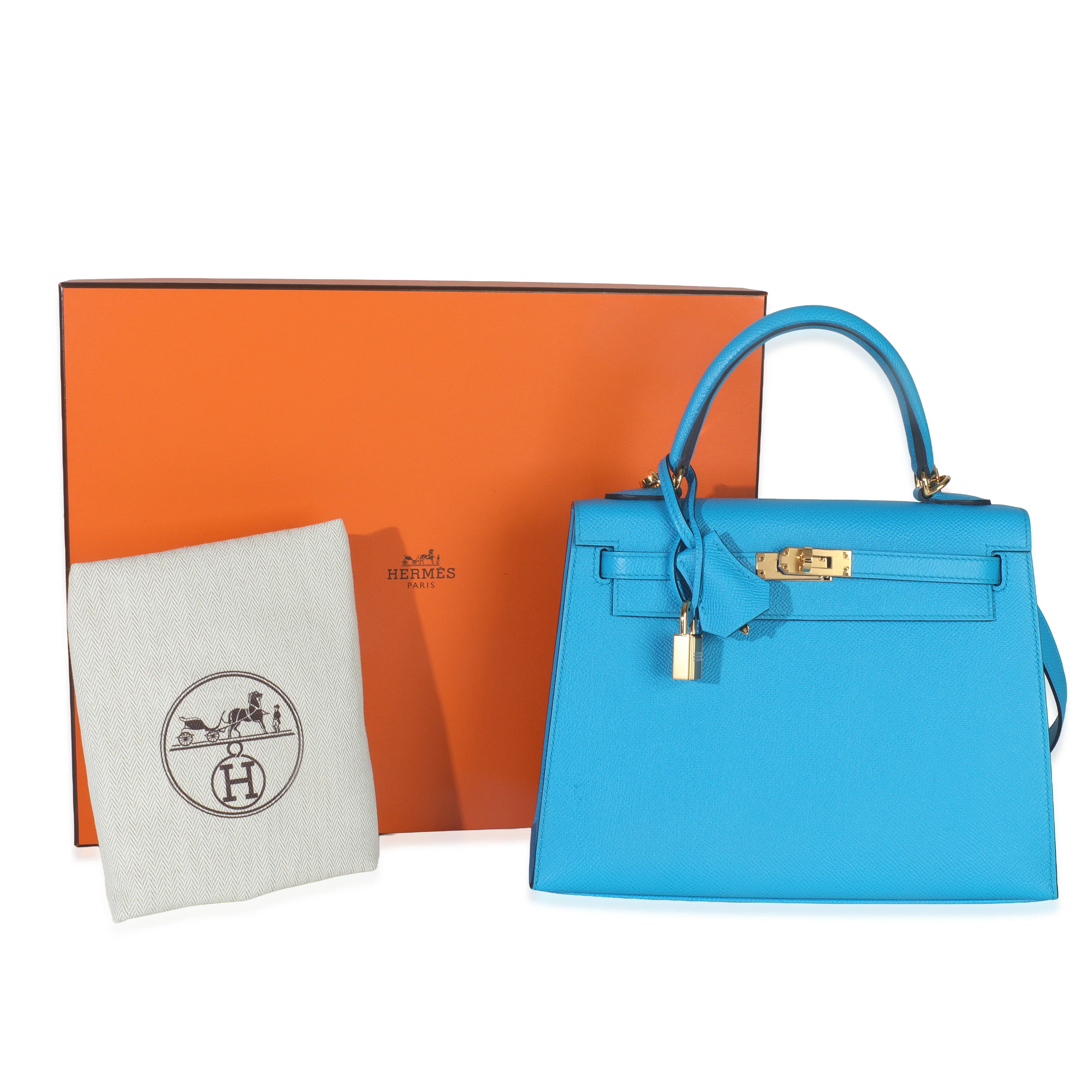 Blue Frida Epsom Sellier Kelly 25 GHW - Image 9